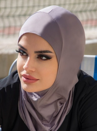Grey - Swim Hijab - AİŞE TESETTÜR