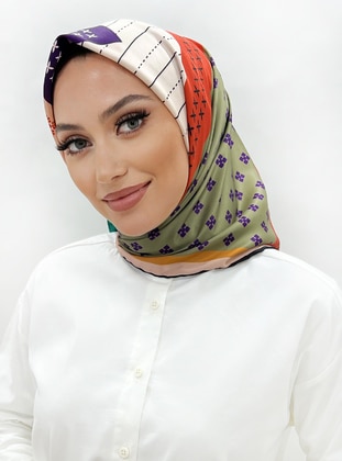Green - Printed - Scarf - Mapolien