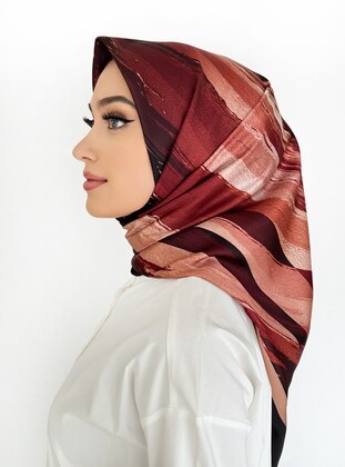 Tan - Printed - Scarf - Mapolien