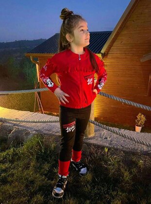 Red - Girls` Suit - Cepo Kids
