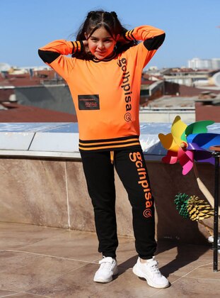 Orange - Girls` Suit - Cepo Kids
