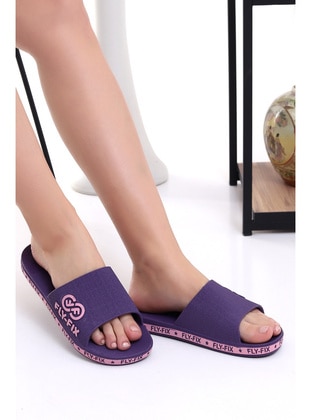 100gr - Lilac - Flat Slippers - Slippers - Wordex