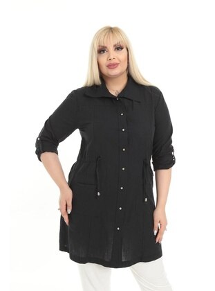 Black - Plus Size Jacket - By Alba Collection