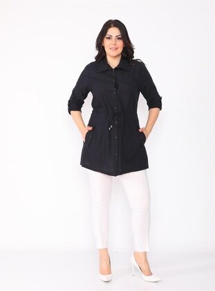 Black - Plus Size Jacket - By Alba Collection