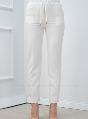 White - Pants - Locco Moda