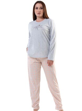 Grey - Plus Size Pyjamas - Vienetta