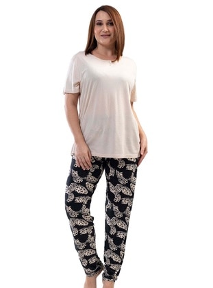Beige - Plus Size Pyjamas - Vienetta