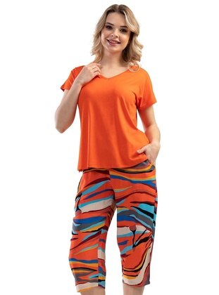 Orange - Pyjama Set - Vienetta