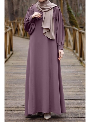Purple - Modest Dress - Giyimim Store