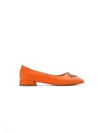 Orange - Flat Shoes