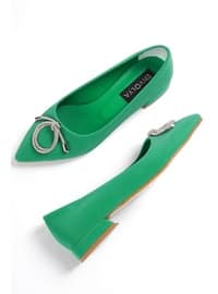 Green - Flat Shoes
