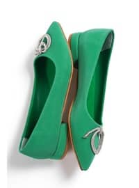Green - Flat Shoes