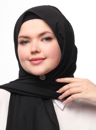 Black - Hijab Accessories - Fsg Takı