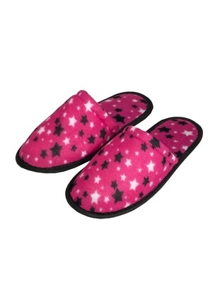 50gr - Fuchsia - Flat Slippers - Home Shoes - Wordex