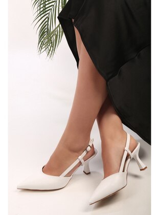 Stilettos & Evening Shoes - White - Heels - Shoeberry