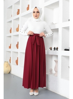 Burgundy - Skirt - Moda Ebva