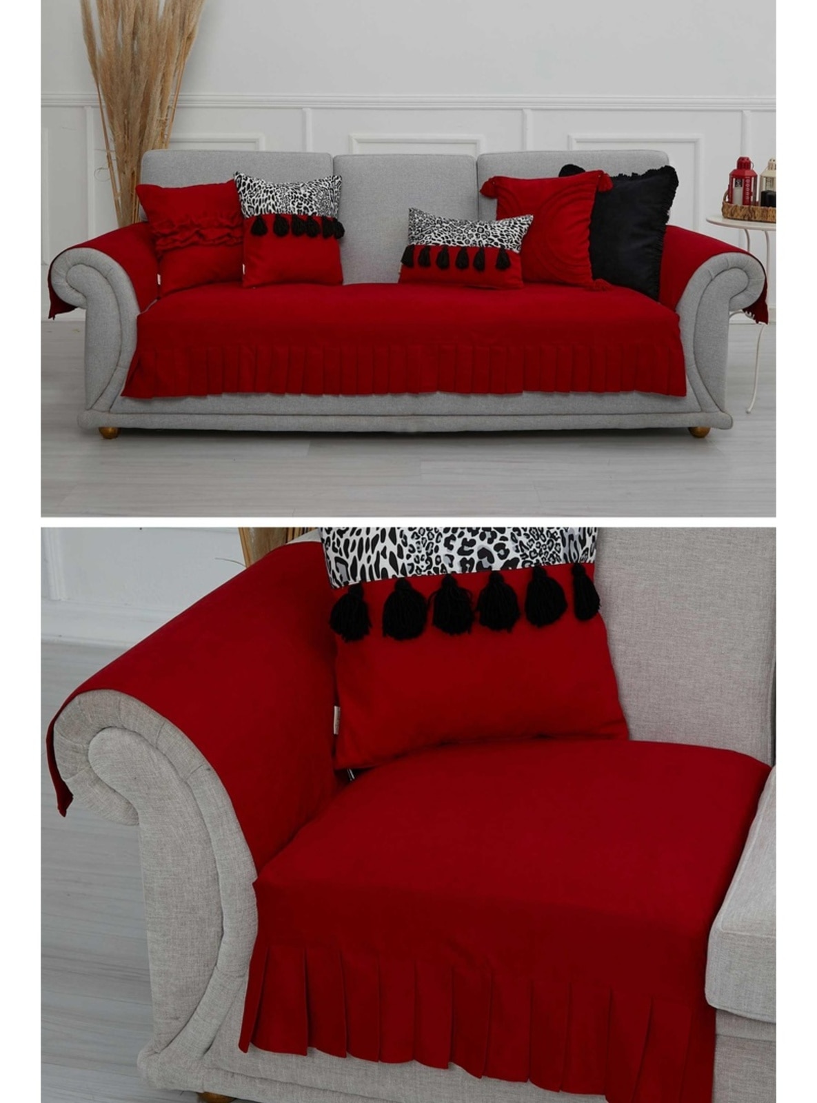 Red Sofa Throws