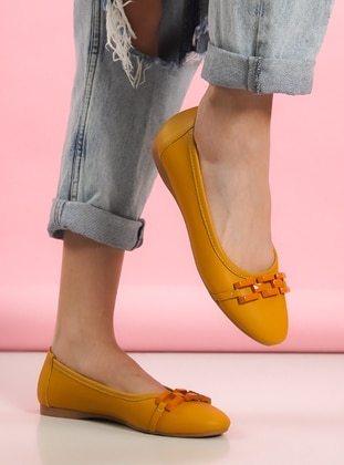 Mustard - Flat - Flat Shoes - Shoescloud