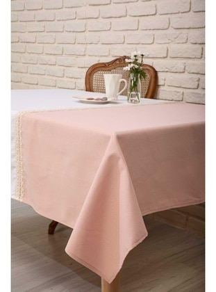 Powder Pink - White - Dinner Table Textiles - Aisha`s Design