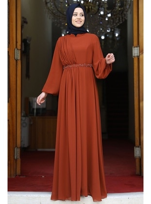Terra Cotta - Modest Evening Dress - Amine Hüma