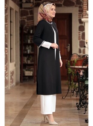Black - Plus Size Evening Suit - Amine Hüma