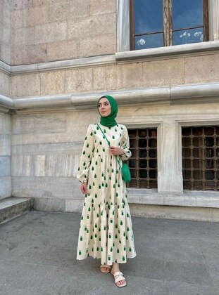 Green - Modest Dress - Locco Moda