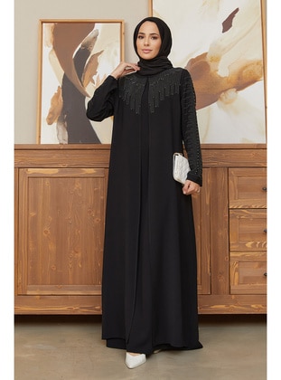 Plus Size Serra Evening Dress Black