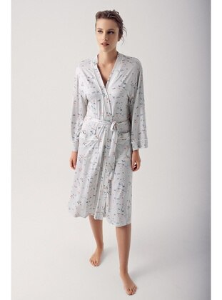 Grey - Morning Robe - Artış Collection