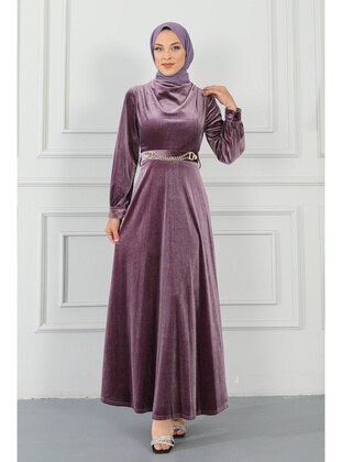 İmaj Butik Lilac Modest Evening Dress