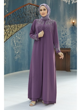 Lilac - Plus Size Evening Dress  - Vavinor