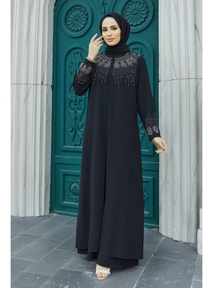 Black - Plus Size Evening Dress  - Vavinor
