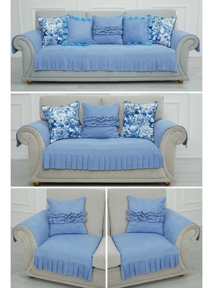 Baby Blue - Sofa Throws - Aisha`s Design