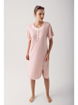 Pink - Nightdress - Artış Collection