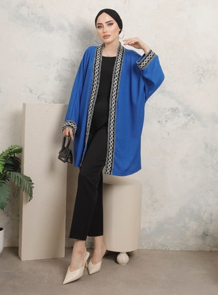 Unlined - Blue - Kimono - MODAEFA