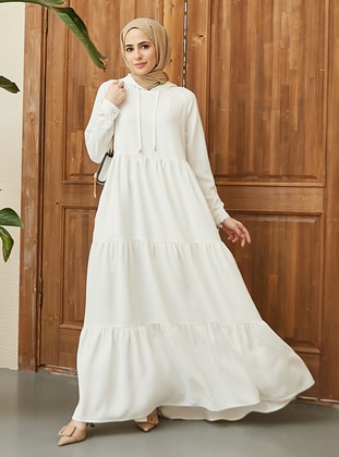 White -  - Modest Dress - Neways