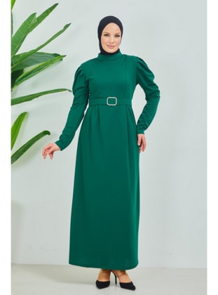 Emerald - Unlined - 300gr - Modest Dress - Burcu Fashion