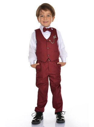 Maroon - Boys` Suits - MNK Baby