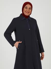 Navy Blue - Fully Lined - Point Collar - Topcoat
