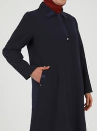 Navy Blue - Fully Lined - Point Collar - Topcoat