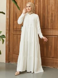 White - - Modest Dress