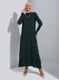 Emerald - Unlined - Polo neck - Knit Dresses