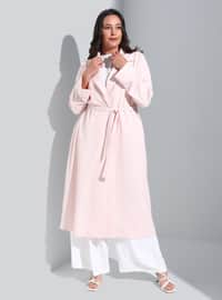 Dusty Pink - Unlined - Shawl Collar - Plus Size Topcoat