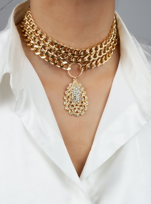 Gold color - Necklace - Pridza