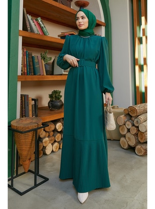 فستان الأخضر الزمردي VAVİNOR