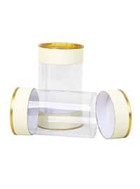 Empty Cylinder Acetate Box Cream-Beige (18×10)