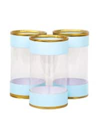 Cylinder Acetate Box Blue (18×10)