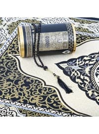Gift Cylinder In A Box Prayer Rug, Pearl Rosary Tasbih Set