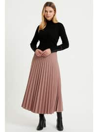 Pleated Basic Skirt Mink