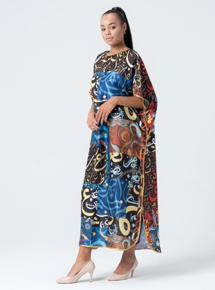 Multi Color - Multi Color - Evening Abaya - Galeri Tunç