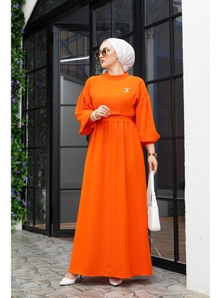 Orange - Modest Dress - Giyimim Store